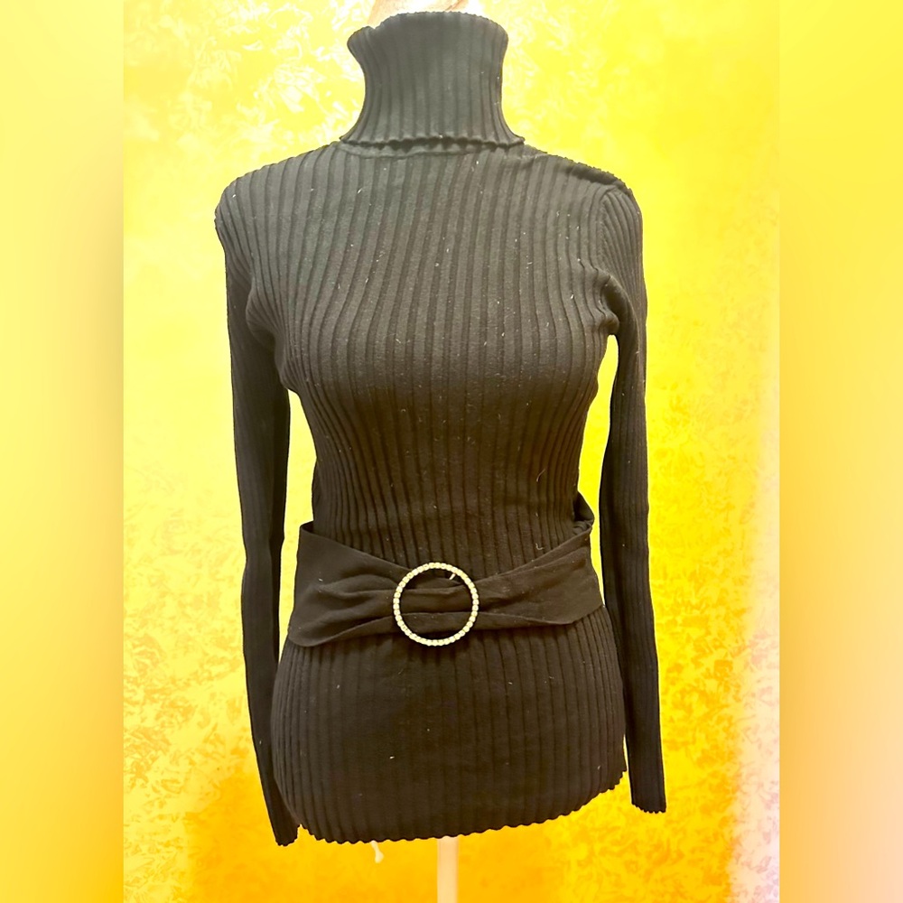 Elegant Black Turtleneck Sweater